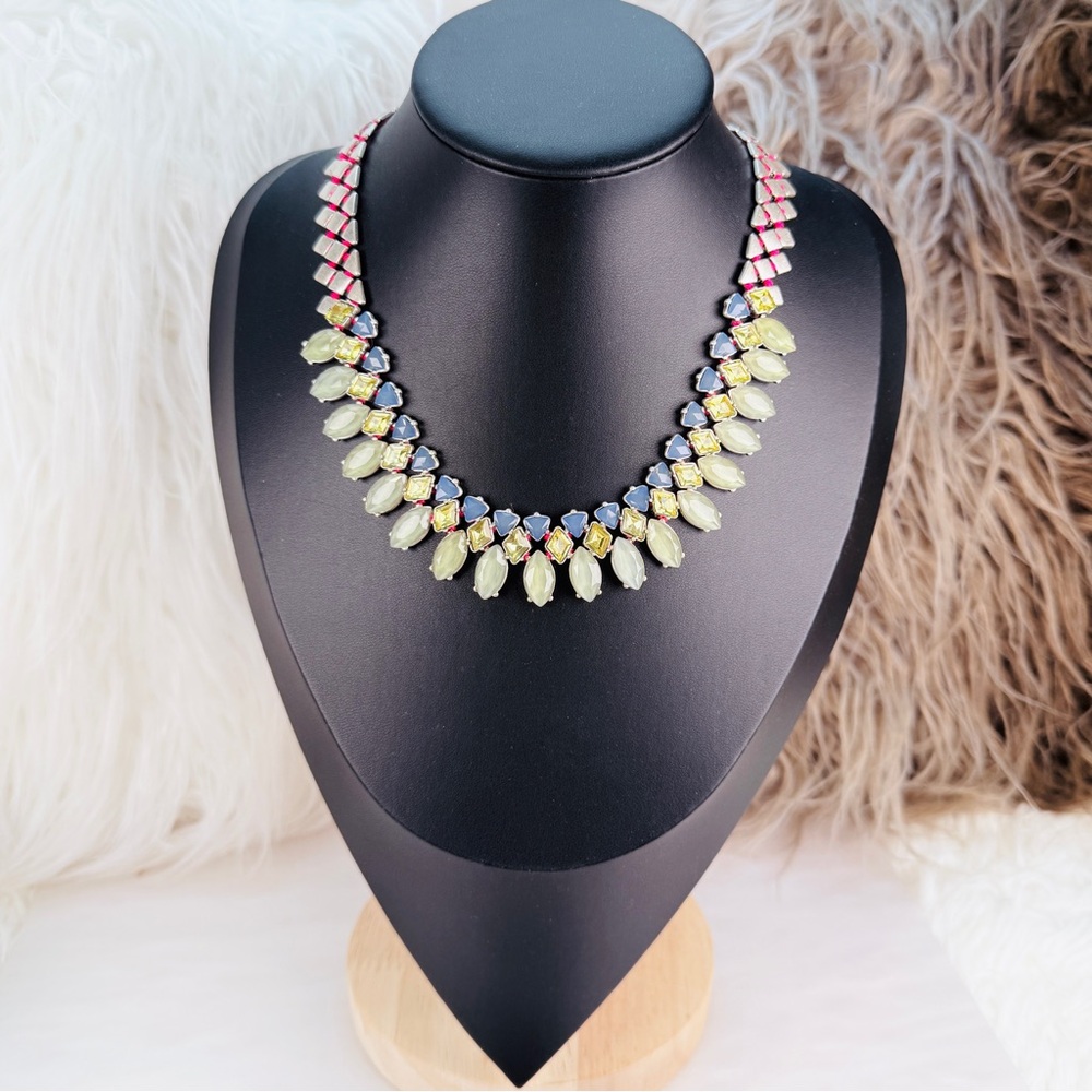 Silvertone Multicolor Pink Reversible Necklace - image 3